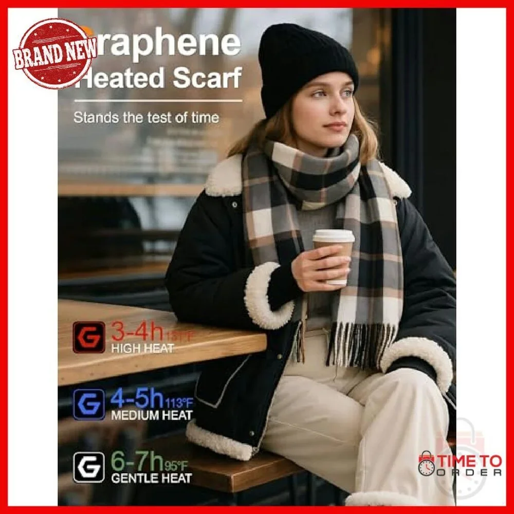 Heated Scarf with Graphene Technology 6000mAh Battery Fast Charge